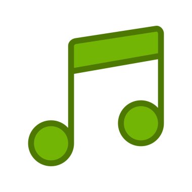 Music Note vektör çizer. Reklam ve Ortam simgesi biçiminde. 