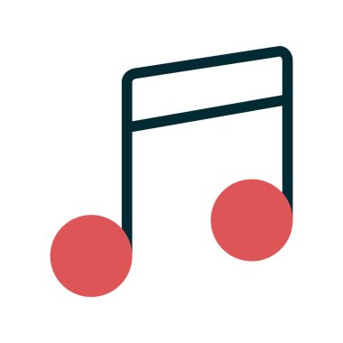 Music Note vektör çizer. Reklam ve Ortam simgesi biçiminde. 