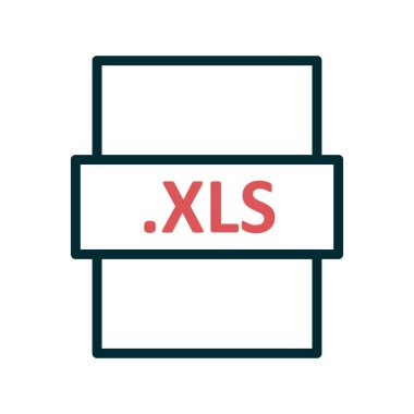 .XLS dosya biçimi simgesi, vektör illüstrasyonu