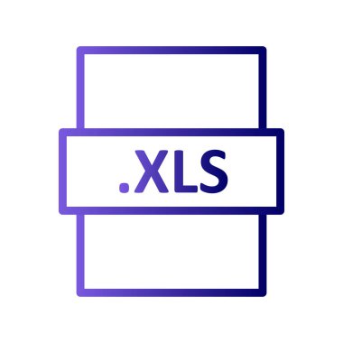 .XLS dosya biçimi simgesi, vektör illüstrasyonu