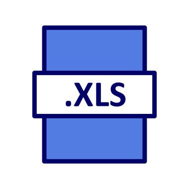 .XLS dosya biçimi simgesi, vektör illüstrasyonu