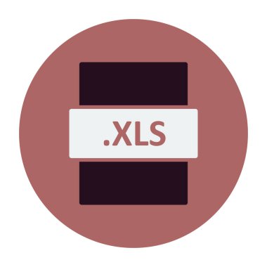 .XLS dosya biçimi simgesi, vektör illüstrasyonu