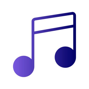 Music Note vektör çizer. Reklam ve Ortam simgesi biçiminde. 