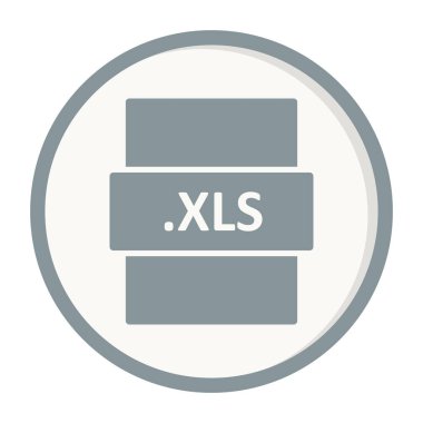 .XLS dosya biçimi simgesi, vektör illüstrasyonu