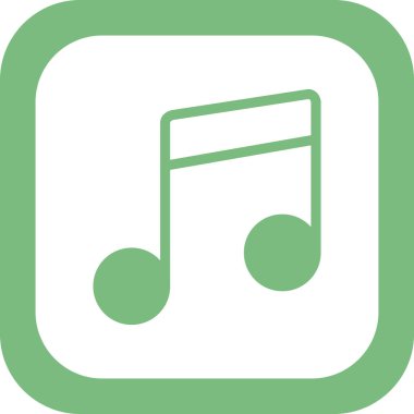 Music Note vektör çizer. Reklam ve Ortam simgesi biçiminde. 