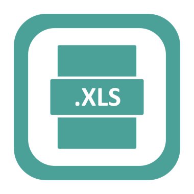 .XLS dosya biçimi simgesi, vektör illüstrasyonu