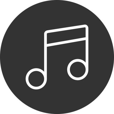 Music Note vektör çizer. Reklam ve Ortam simgesi biçiminde. 