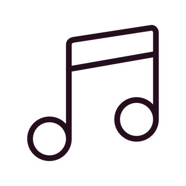 Music Note vektör çizer. Reklam ve Ortam simgesi biçiminde. 