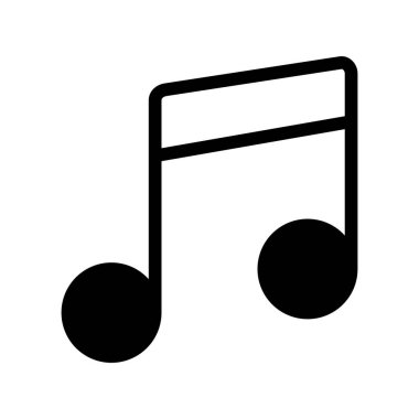 Music Note vektör çizer. Reklam ve Ortam simgesi biçiminde. 