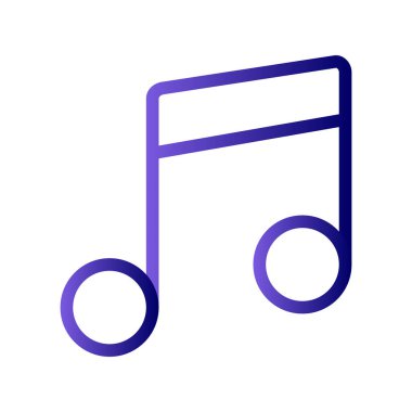 Music Note vektör çizer. Reklam ve Ortam simgesi biçiminde. 