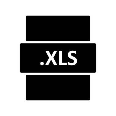 .XLS dosya biçimi simgesi, vektör illüstrasyonu