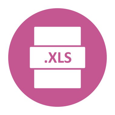 .XLS dosya biçimi simgesi, vektör illüstrasyonu