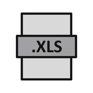 .XLS dosya biçimi simgesi, vektör illüstrasyonu
