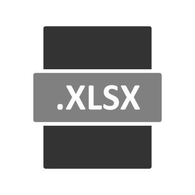 .XLSX dosya biçimi simgesi, vektör illüstrasyonu
