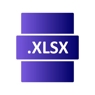 .XLSX dosya biçimi simgesi, vektör illüstrasyonu