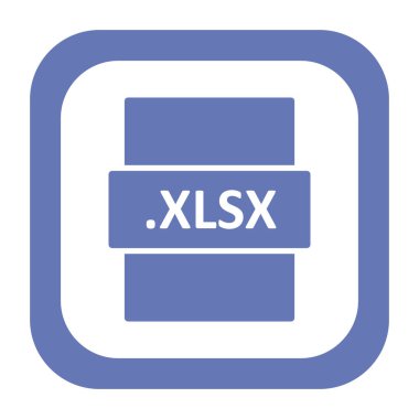 .XLSX dosya biçimi simgesi, vektör illüstrasyonu
