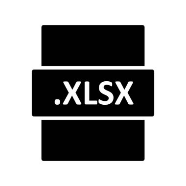 .XLSX dosya biçimi simgesi, vektör illüstrasyonu