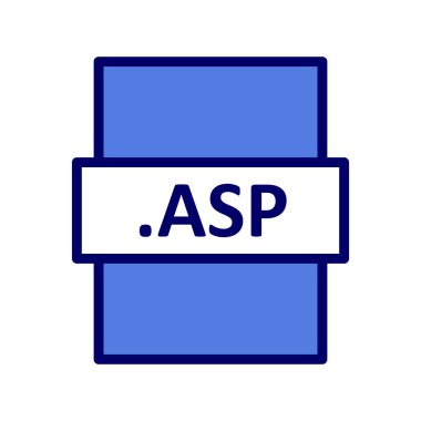 .asp dosya biçimi simgesi, vektör illüstrasyonu