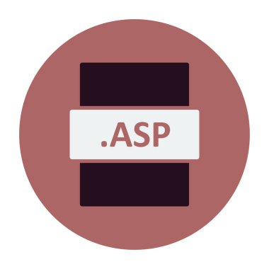 .asp dosya biçimi simgesi, vektör illüstrasyonu
