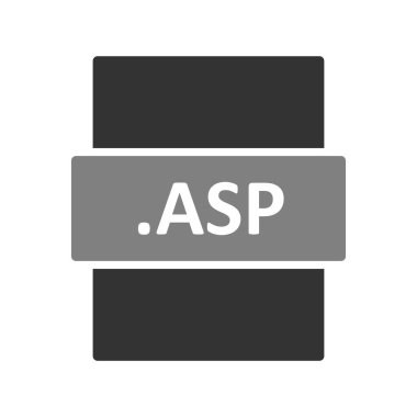 .asp dosya biçimi simgesi, vektör illüstrasyonu