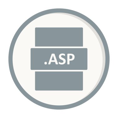 .asp dosya biçimi simgesi, vektör illüstrasyonu