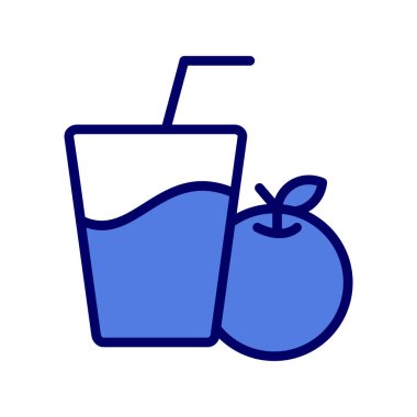 meyve suyu ve içecek çizgisi vektör illüstrasyon tasarımı