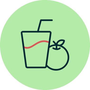 Meyve suyu. Web simgesi basit illüstrasyon 