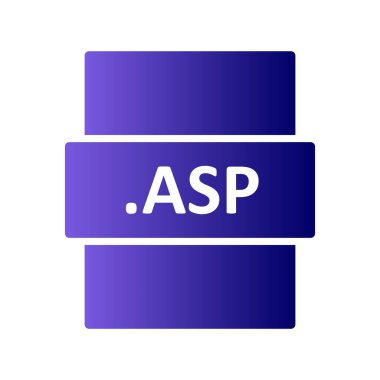 .asp dosya biçimi simgesi, vektör illüstrasyonu