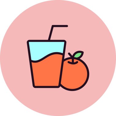 Meyve suyu. Web simgesi basit illüstrasyon 