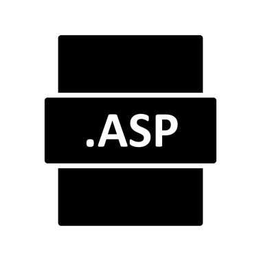 .asp dosya biçimi simgesi, vektör illüstrasyonu