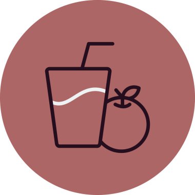 Meyve suyu. Web simgesi basit illüstrasyon 