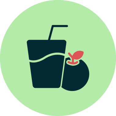Meyve suyu. Web simgesi basit illüstrasyon 