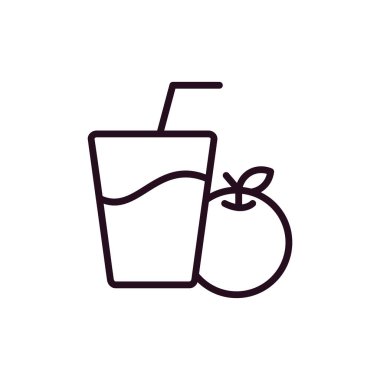 Meyve suyu. Web simgesi basit illüstrasyon 