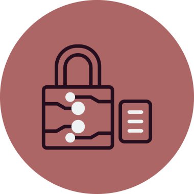 asma kilit ikon vektör çizimi