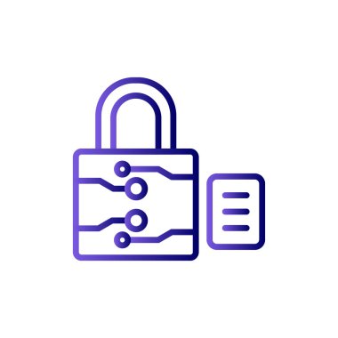 asma kilit ikon vektör çizimi