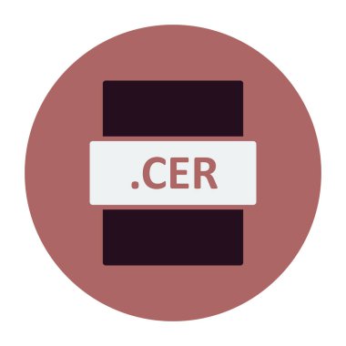 .CER dosya biçim simgesi, vektör illüstrasyonu