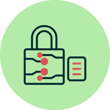 asma kilit ikon vektör çizimi