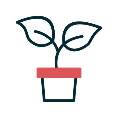 bitki simgesi beyaz arkaplanda izole edildi. vektör illüstrasyonu