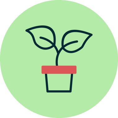 bitki simgesi beyaz arkaplanda izole edildi. vektör illüstrasyonu