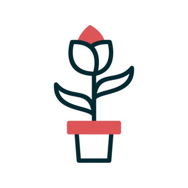 bitki simgesi beyaz arkaplanda izole edildi. vektör illüstrasyonu