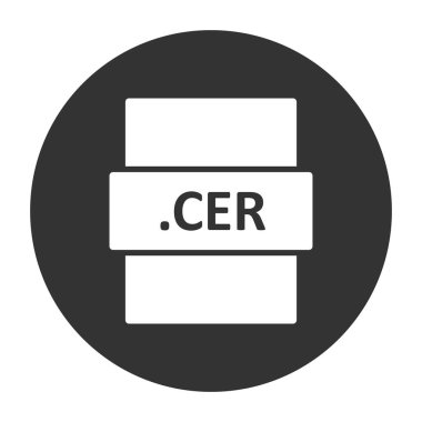 .CER dosya biçim simgesi, vektör illüstrasyonu