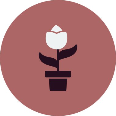 bitki simgesi beyaz arkaplanda izole edildi. vektör illüstrasyonu