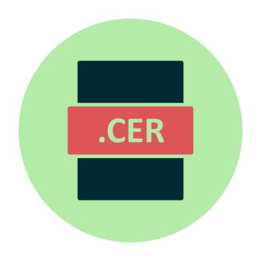 .CER dosya biçim simgesi, vektör illüstrasyonu