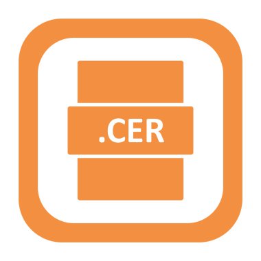 .CER dosya biçim simgesi, vektör illüstrasyonu