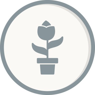 bitki simgesi beyaz arkaplanda izole edildi. vektör illüstrasyonu