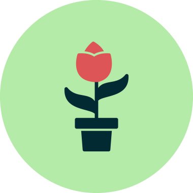 bitki simgesi beyaz arkaplanda izole edildi. vektör illüstrasyonu