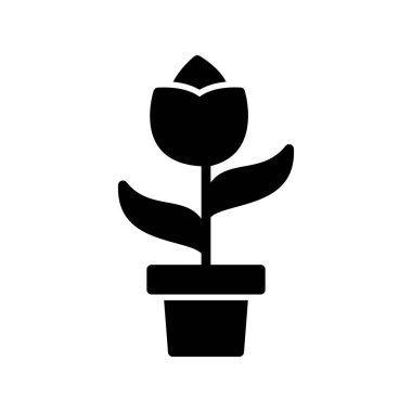 bitki simgesi beyaz arkaplanda izole edildi. vektör illüstrasyonu