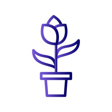 bitki simgesi beyaz arkaplanda izole edildi. vektör illüstrasyonu