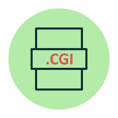 .CGL dosya biçimi simgesi, vektör illüstrasyonu