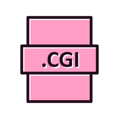 .CGL dosya biçimi simgesi, vektör illüstrasyonu